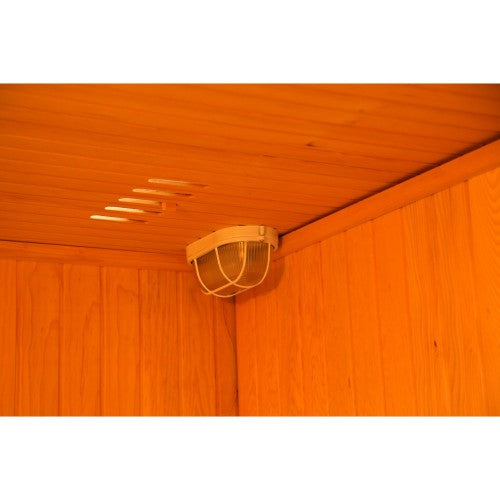 Tiburon 4-Person Indoor Traditional Sauna (Double Bench) with 6kW Harvia Heater