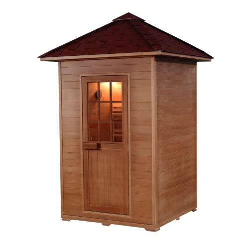 Eagle 2-Person Outdoor Traditional Wet/Dry Sauna with Harvia Heater