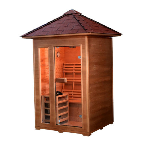 Bristow 2-Person Outdoor Wet/Dry Traditional Sauna with Harvia Heater