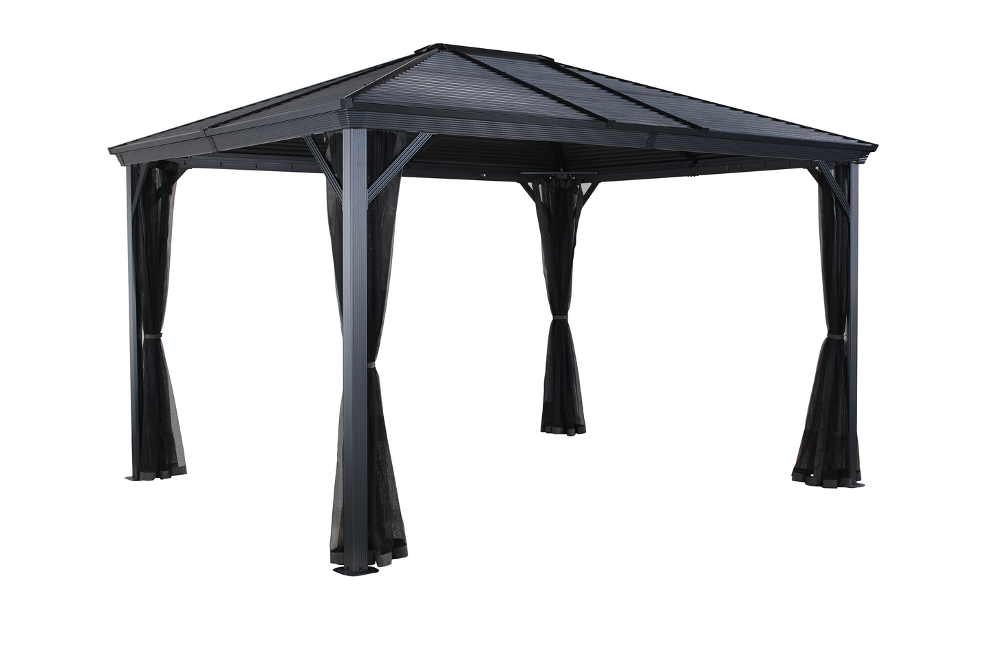 Ventura Hardtop Gazebo - 10' x 12' (Dark Grey)