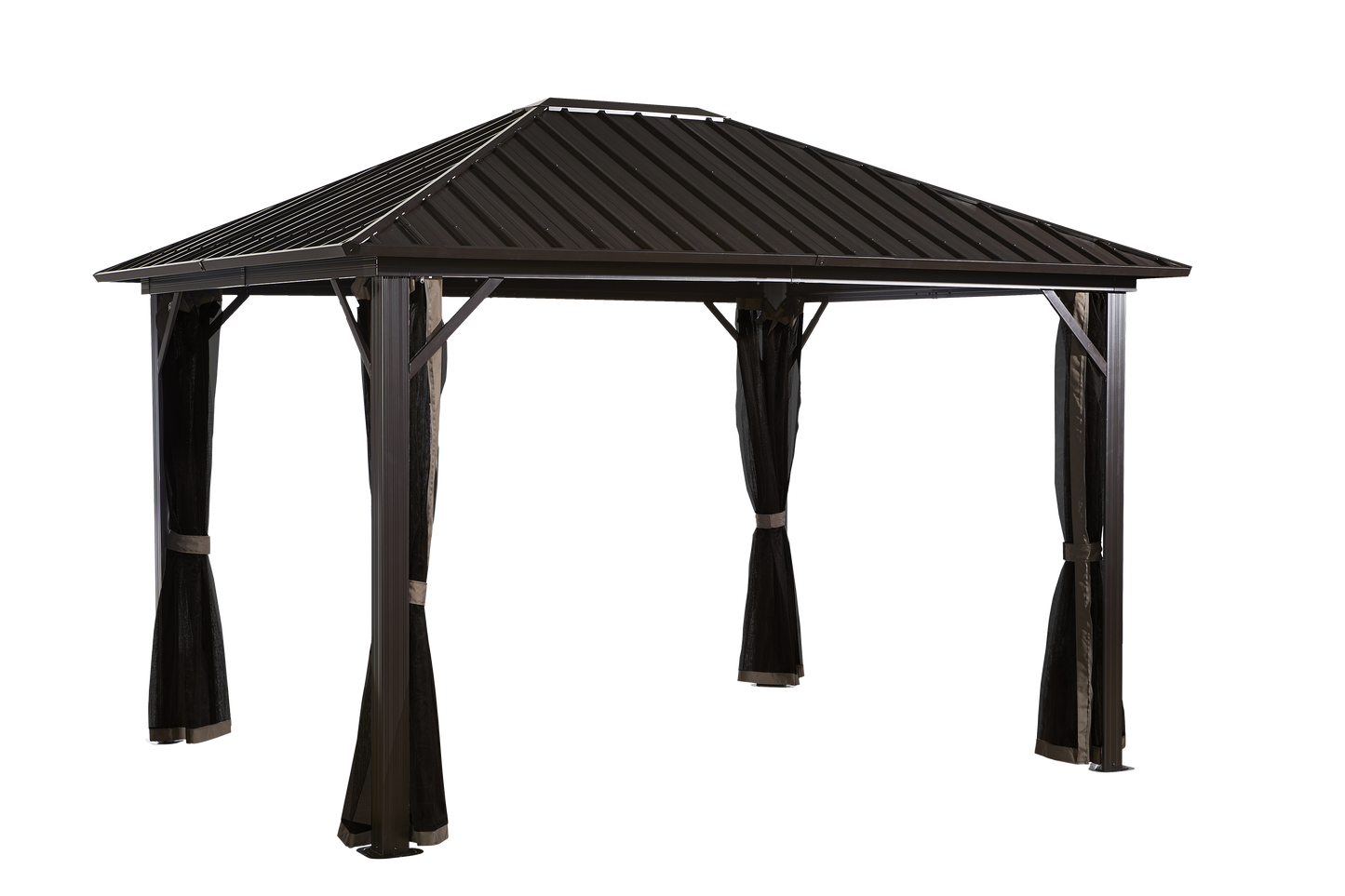 Genova Hardtop Gazebo 10' x 12' (With nylon mosquito net)