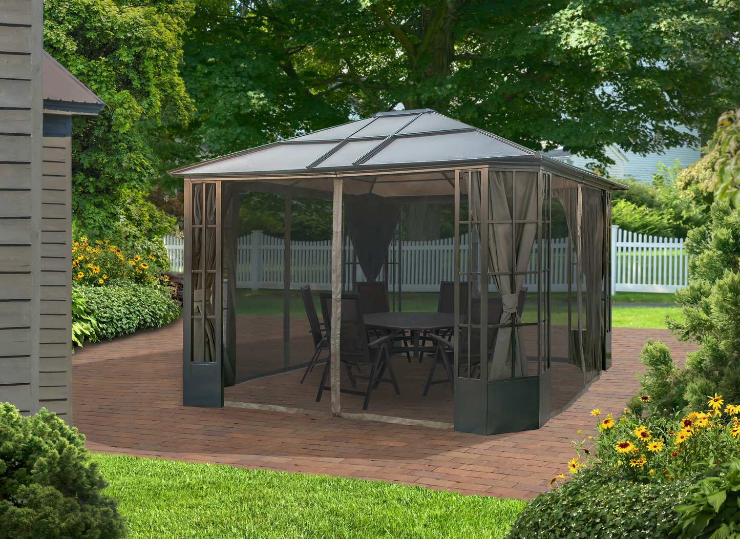 Savino Gazebo - 10' x 12' (nylon mosquito net included)
