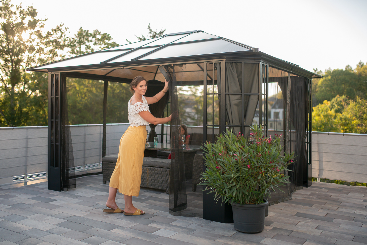 Savino Gazebo - 12' x 14' (Nylon mosquito net included