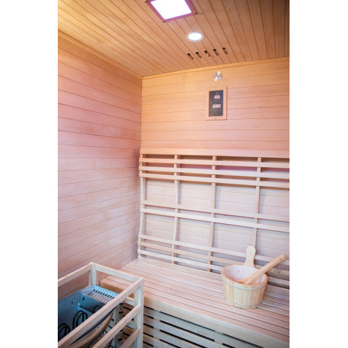 Bristow 2-Person Outdoor Wet/Dry Traditional Sauna with Harvia Heater