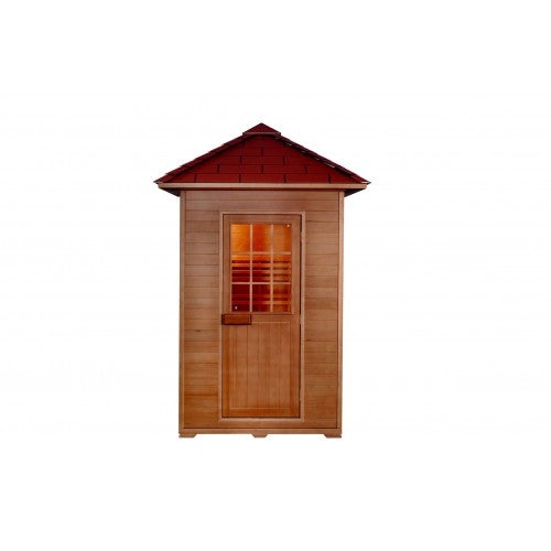 Eagle 2-Person Outdoor Traditional Wet/Dry Sauna with Harvia Heater