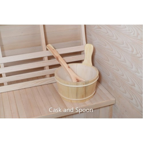Eagle 2-Person Outdoor Traditional Wet/Dry Sauna with Harvia Heater