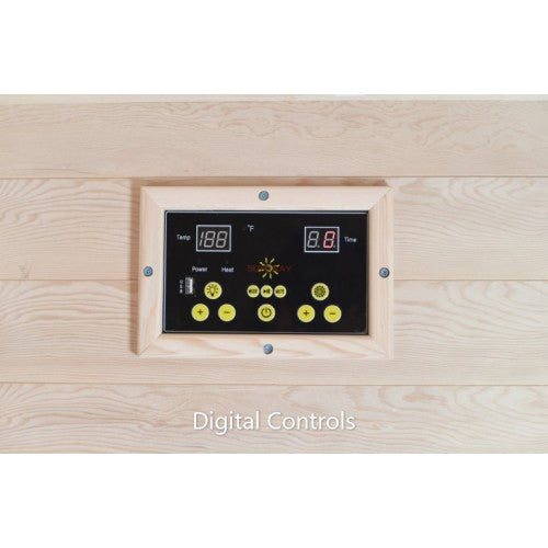 Eagle 2-Person Outdoor Traditional Wet/Dry Sauna with Harvia Heater
