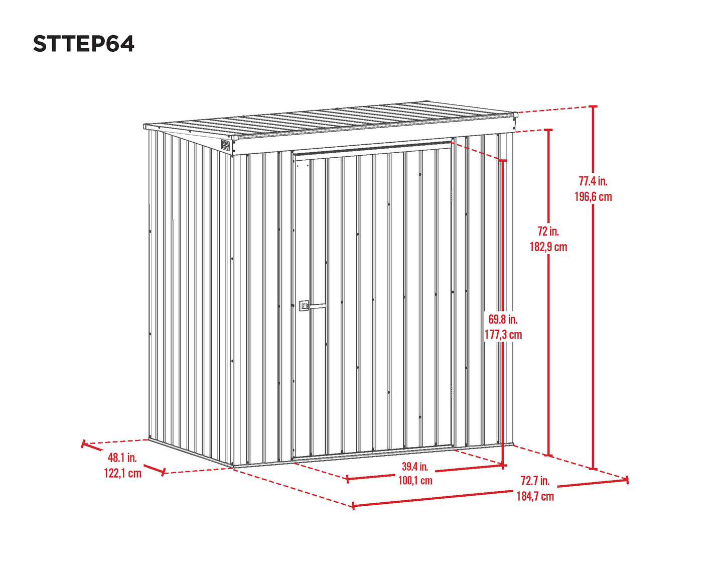Scotts Garden Storage Shed 6x4