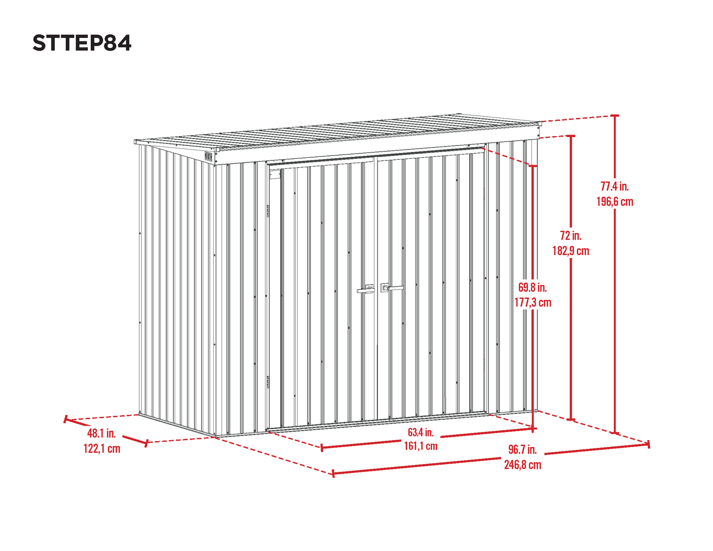 Scotts Garden Storage Shed 8x4
