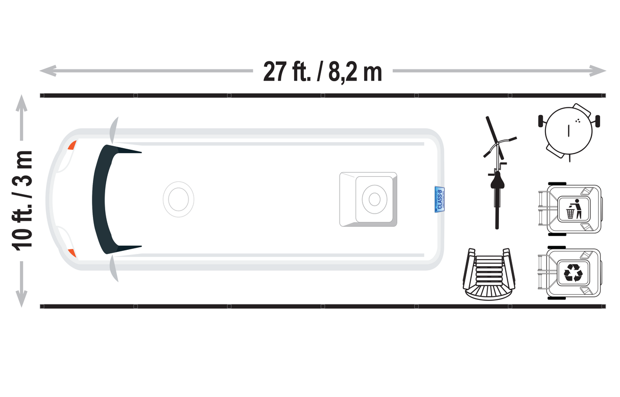 ShelterTube Wind and Snow-Load Rated Garage, 10x27x10 Gray