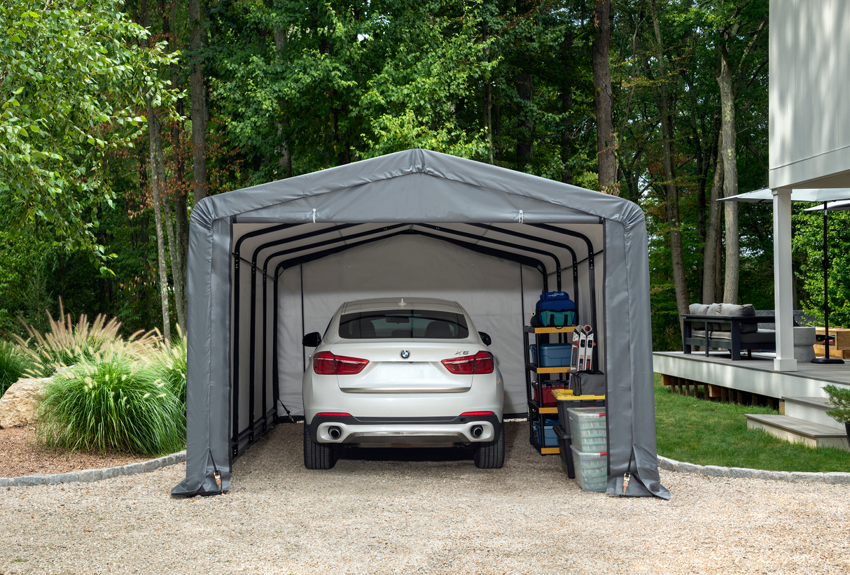 ShelterTube Wind and Snow-Load Rated Garage, 12x23x8 Gray