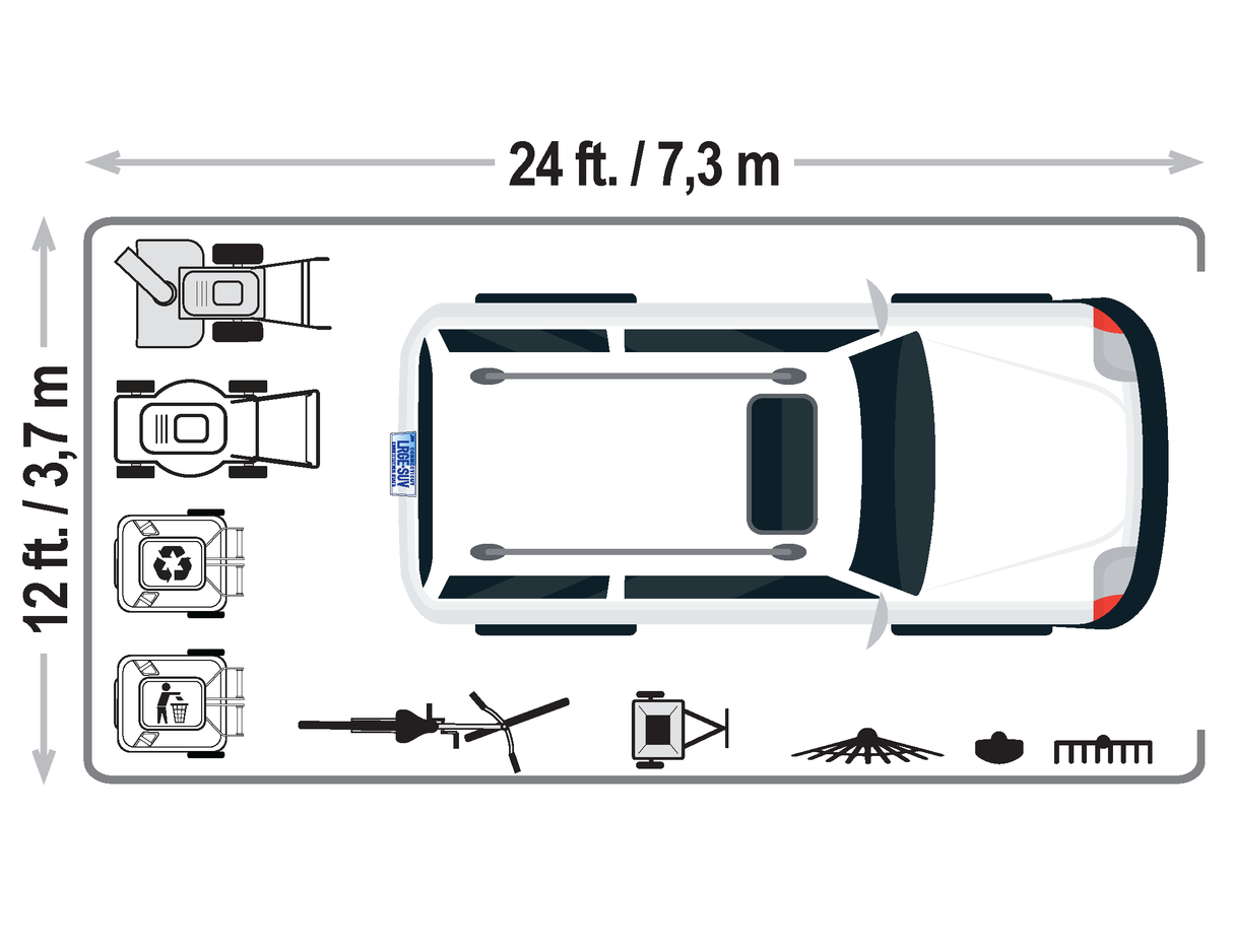 ShelterCoat 12 x 24 ft. Wind and Snow Rated Garage Round Gray STD