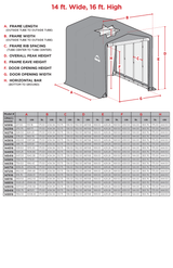 ShelterTube Wind and Snow-Load Rated Garage, 14x40x16 Green