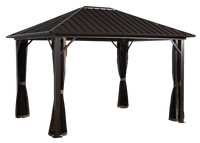 Genova Hardtop Gazebo -  10' x 14' (With Nylon Mosquito net)