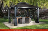 Genova II Gazebo - 10' x 10' (With nylon mosquito net)