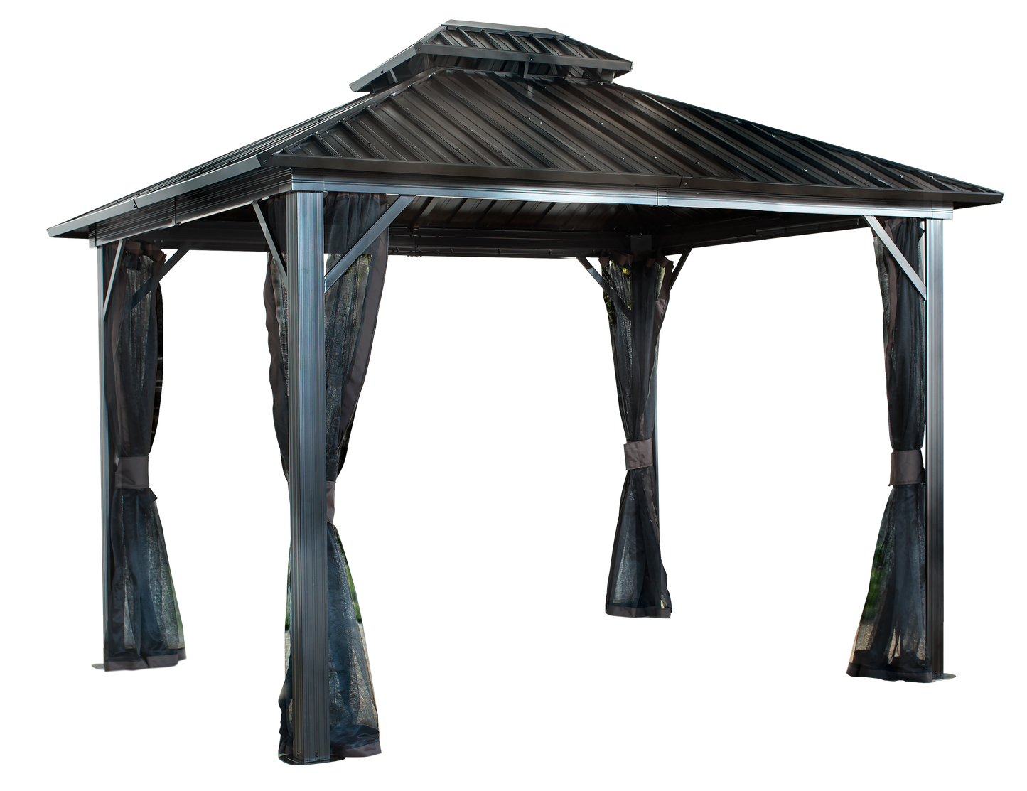 Genova II Gazebo - 12' x 14' (With nylon mosquito net)