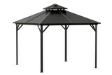 Sojag 10' x 10' Ventura II Hardtop Gazebo Outdoor Weather-Resistant Aluminum Frame Sun Shelter