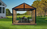 Sojag Outdoor 12' x 12' Boda Louver Wall Hardtop Gazebo Outdoor Sun Shelter