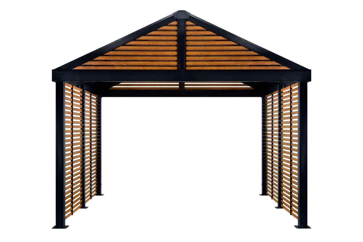 Sojag Outdoor 12' x 12' Boda Louver Wall Hardtop Gazebo Outdoor Sun Shelter