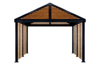 Sojag Outdoor 12' x 12' Boda Louver Wall Hardtop Gazebo Outdoor Sun Shelter