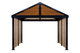 Sojag Outdoor 12' x 12' Boda Louver Wall Hardtop Gazebo Outdoor Sun Shelter