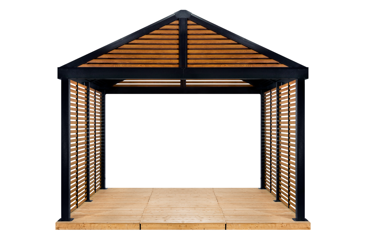 Sojag Outdoor 12' x 12' Boda Louver Wall Hardtop Gazebo Outdoor Sun Shelter