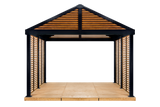 Sojag Outdoor 12' x 12' Boda Louver Wall Hardtop Gazebo Outdoor Sun Shelter