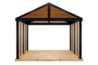 Sojag Outdoor 12' x 12' Boda Louver Wall Hardtop Gazebo Outdoor Sun Shelter