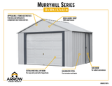 Arrow Murryhill 12 x 10 Garage, Steel Storage Building