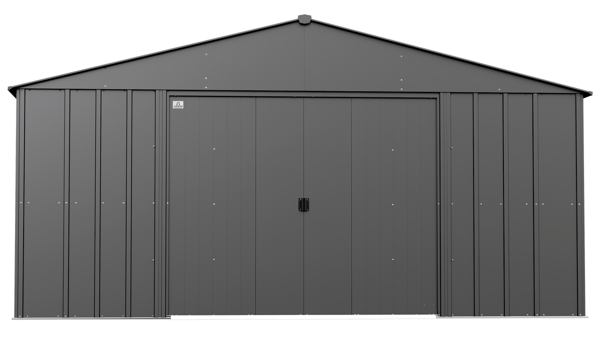 Arrow Classic Metal Shed, 14 x 14, Charcoal