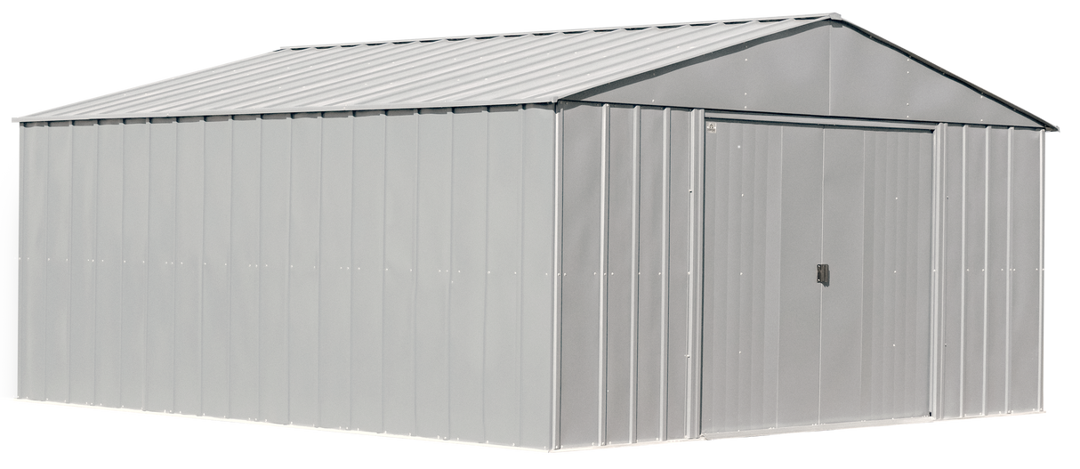 Arrow Classic Metal Shed, 14 x 14, Flute Grey