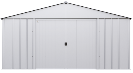 Arrow Classic Metal Shed, 14 x 14, Flute Grey