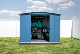 Arrow Classic Steel Storage Shed, 8x6, Blue Grey