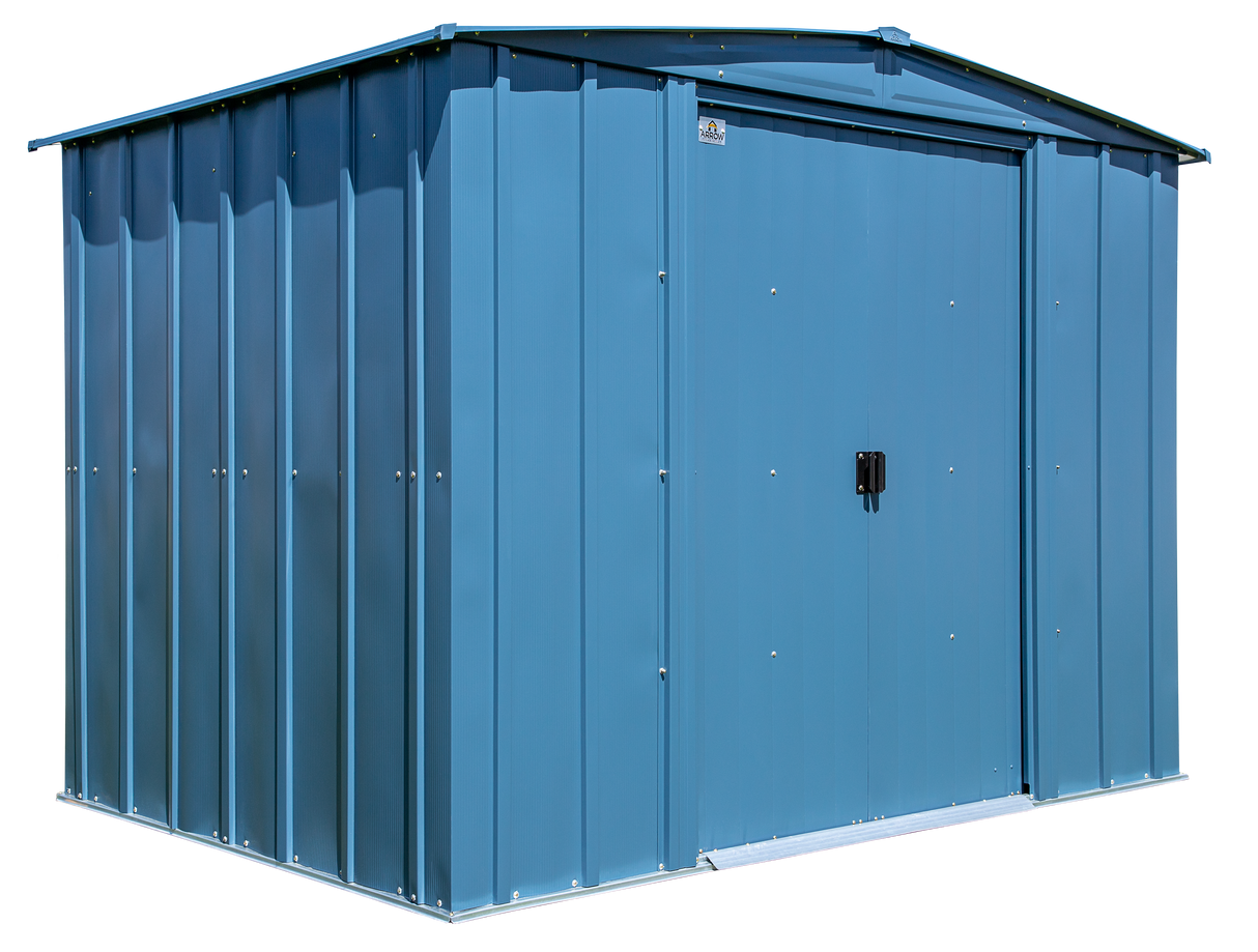 Arrow Classic Steel Storage Shed, 8x6, Blue Grey