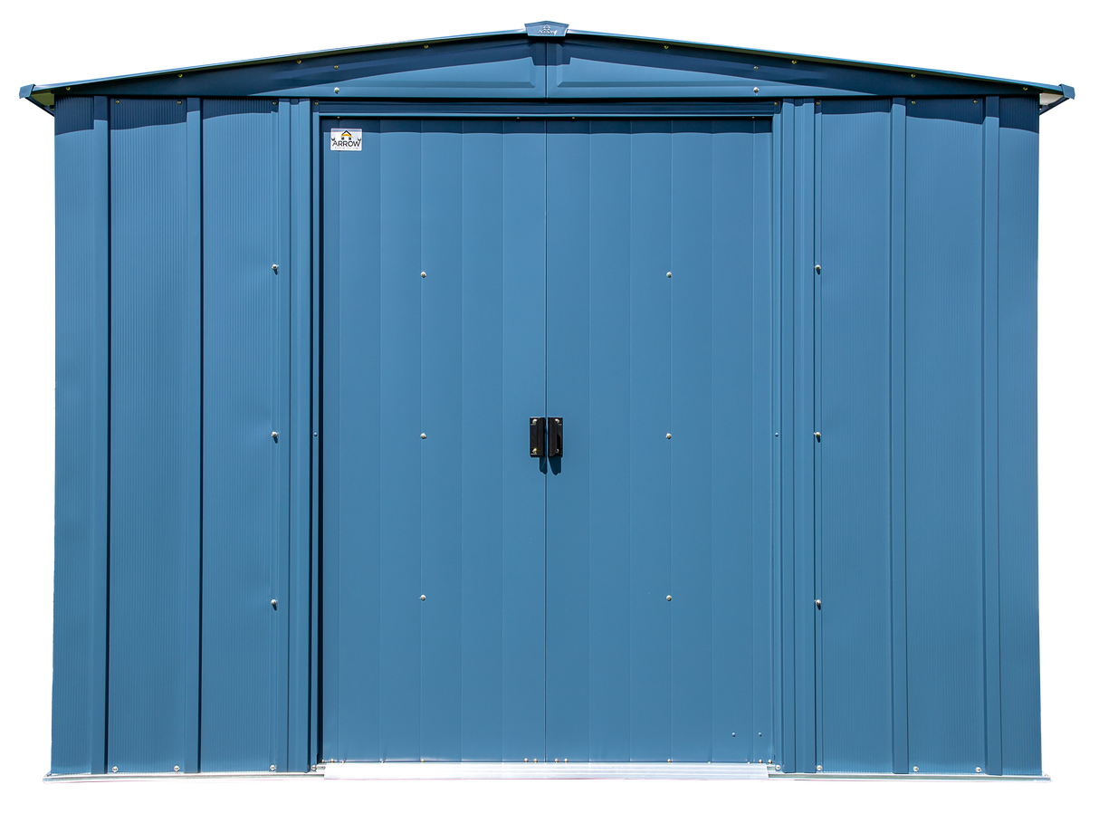 Arrow Classic Steel Storage Shed, 8x6, Blue Grey