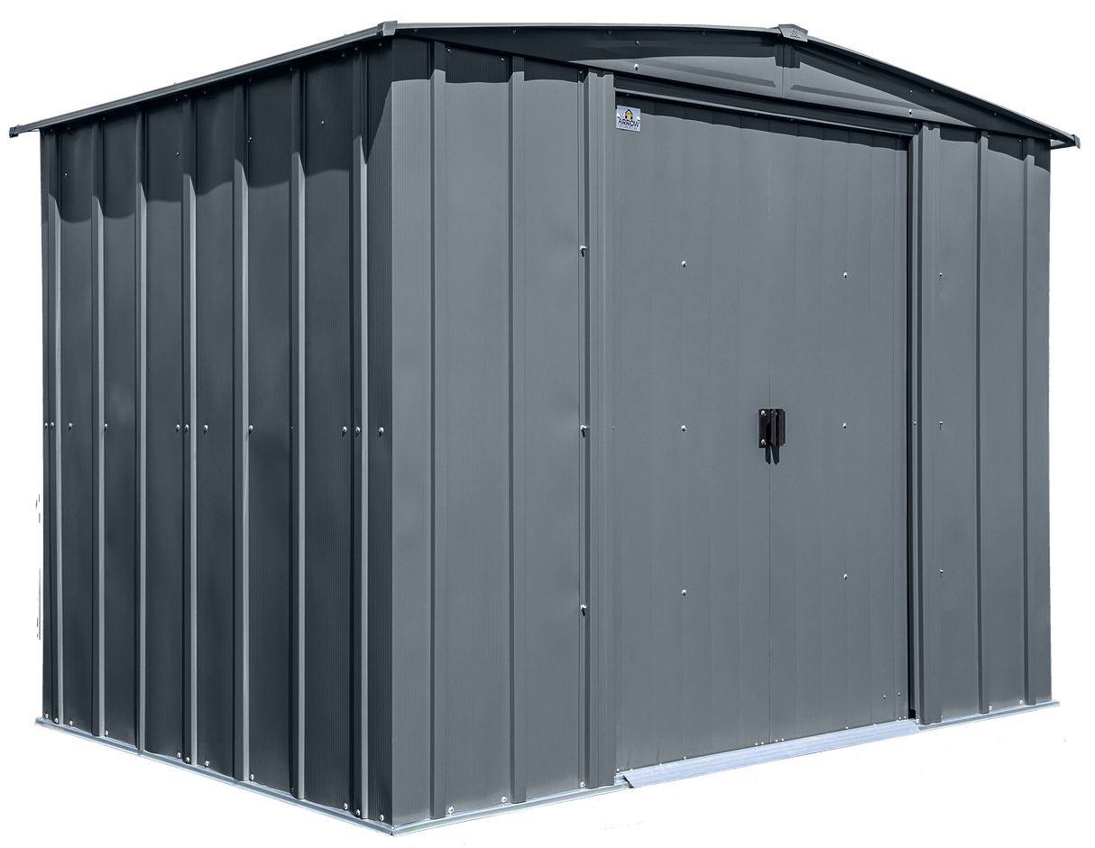 Arrow Classic Steel Storage Shed, 8x6, Charcoal