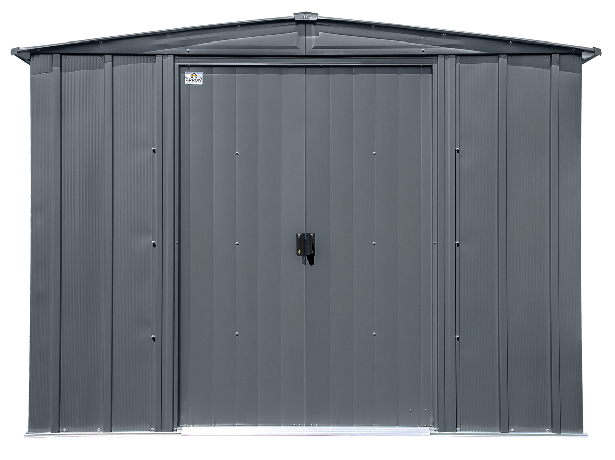 Arrow Classic Steel Storage Shed, 8x6, Charcoal