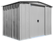 Arrow Classic Steel Storage Shed, 8x6, Flute Grey