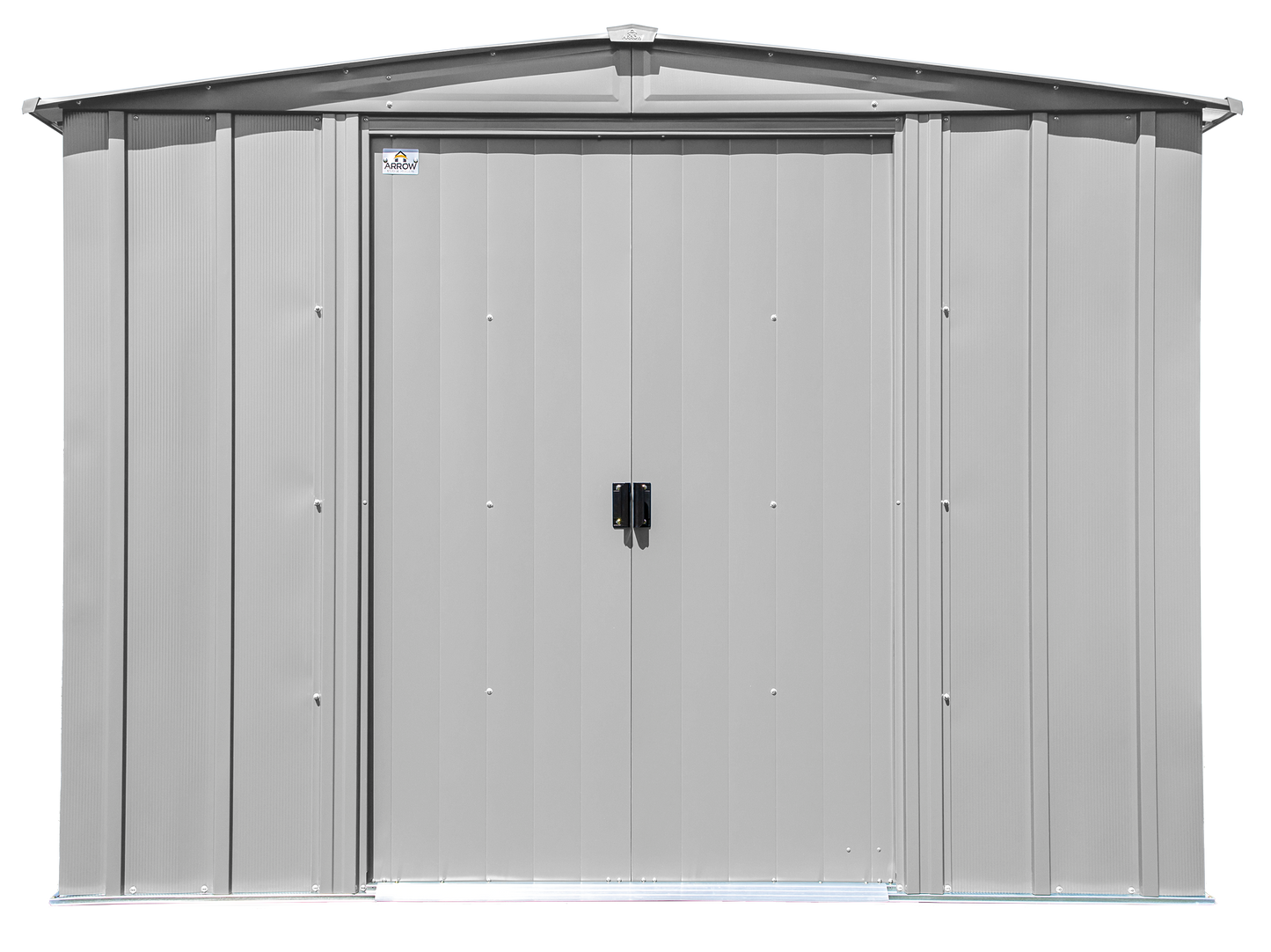Arrow Classic Steel Storage Shed, 8x6, Flute Grey
