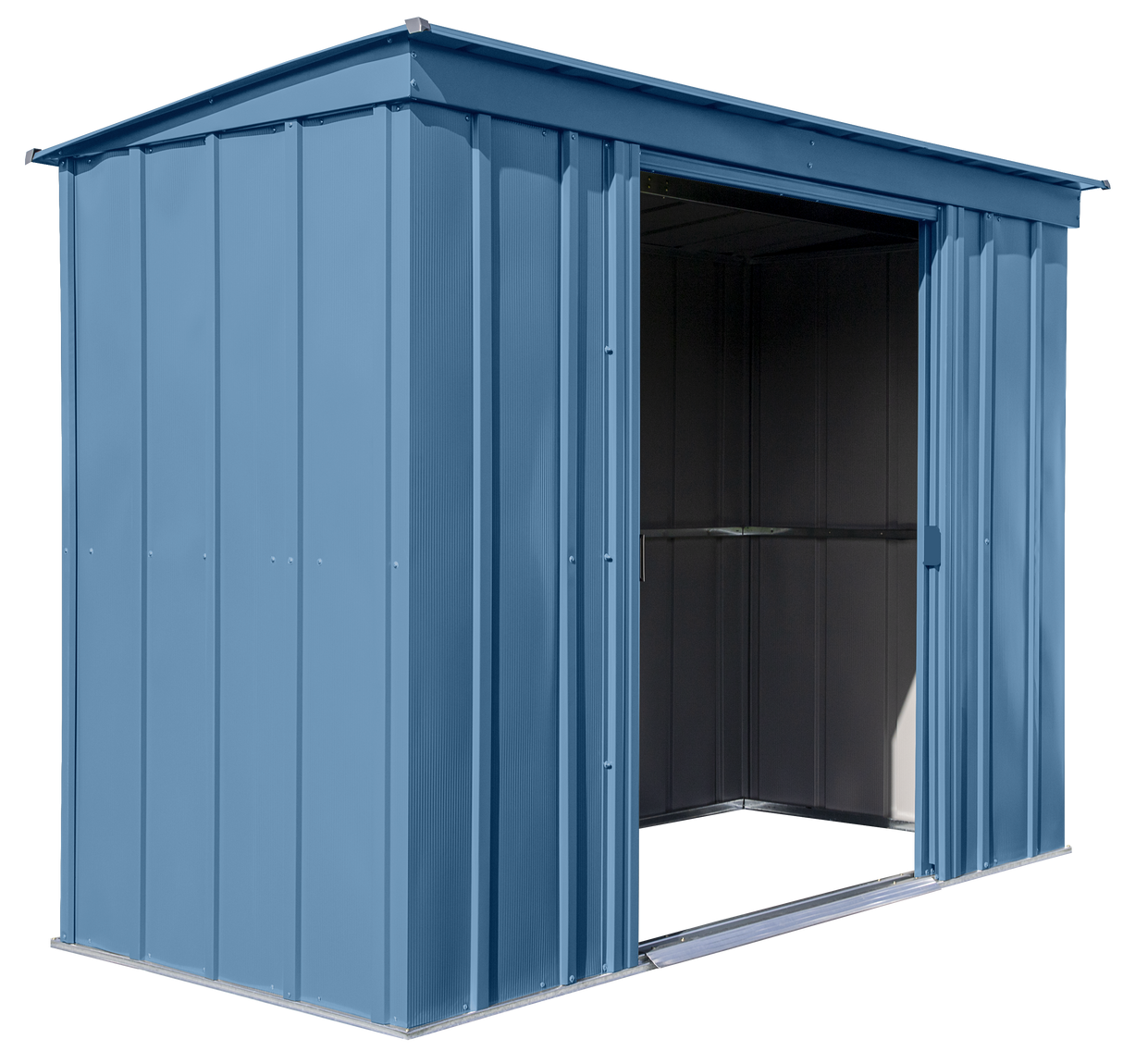 Arrow Classic Steel Storage Shed, 8x4, Blue Grey