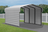 Arrow Carports Galvanized Steel Carport Car Metal Carport Kit, 10' x 15' x 7', Eggshell