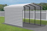 Arrow Carports Galvanized Steel Carport Metal Carport Kit, 10' x 20' x 9' , Eggshell