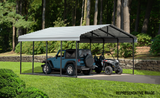 Arrow Carports Galvanized Steel Carport, Double Car Metal Carport Kit, W/2SIDED 20' x 29' x 9', Eggshell