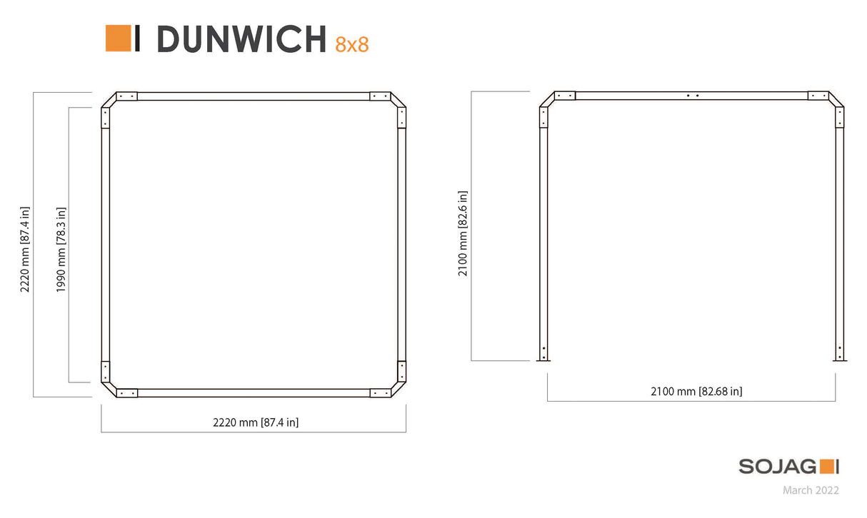 Sojag Dunwich 8 ft. x 8 ft. Pergola