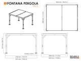 Sojag Fontana Wood Finish Aluminum Frame 10 x 12 ft Pergola