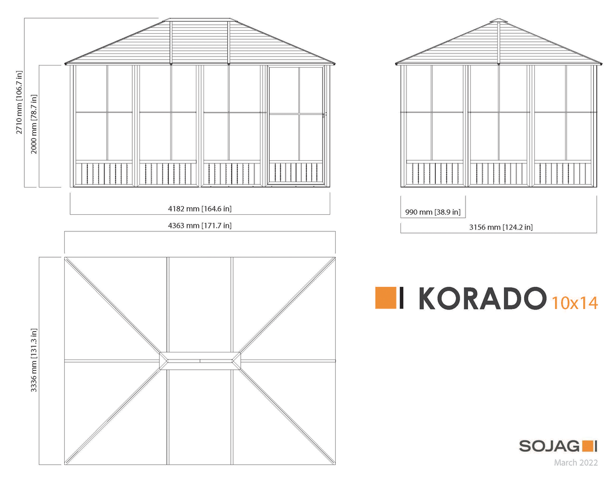 Sojag Korado 10 ft. x 14 ft. Solarium