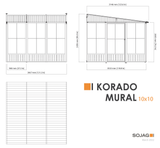 Sojag Korado 10 ft. x 16 ft. Wall Solarium