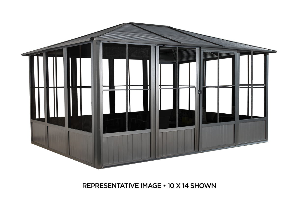 Sojag Outdoor 10' x 17' Korado Rectangular Solarium Sunroom with Mosquito Nets