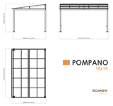 Sojag Pompano 10 ft. x 14 ft. Wall Gazebo