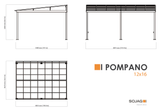 Sojag Pompano 12 ft. x 16 ft. Wall-Mounted Gazebo